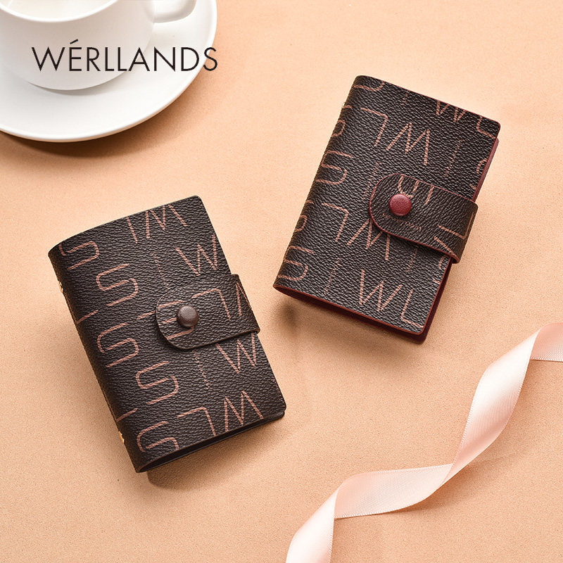 男女多卡位防消磁小巧女证件卡包 werllands路勋箱包卡包