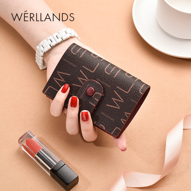 男女多卡位防消磁小巧女证件卡包 werllands路勋箱包卡包