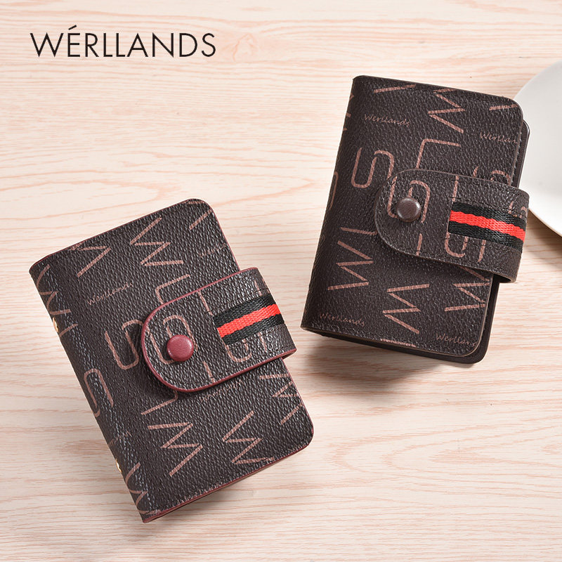 新款女卡包大容量多卡位 werllands路勋箱包卡包