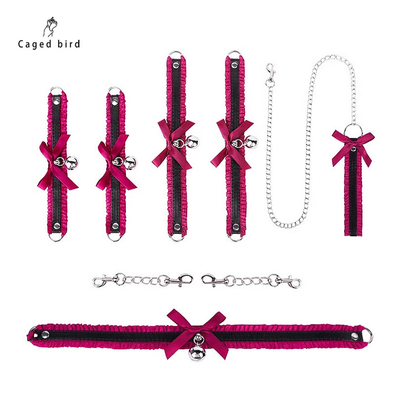 笼中鸟蕾丝小铃铛项圈女蝴蝶结颈带choker饰品脖圈锁骨链手链套装,淘宝优惠券,粉丝福利购,淘宝优惠卷