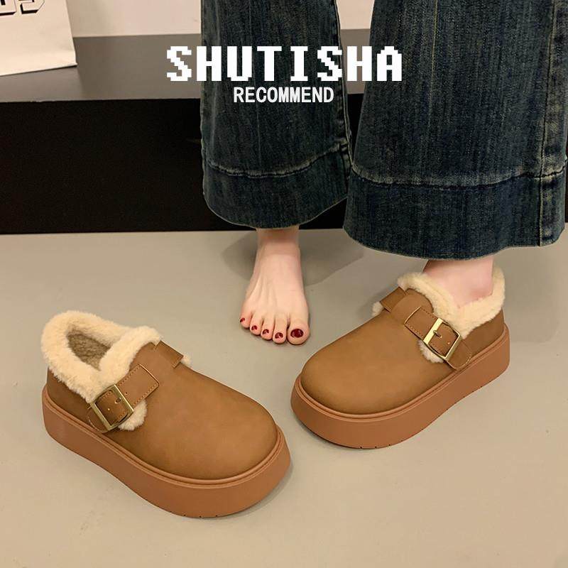 厚底加绒豆豆勃肯鞋女雪地靴2025新款冬季女靴子外穿防水东北棉鞋,淘宝优惠券,粉丝福利购,淘宝优惠卷