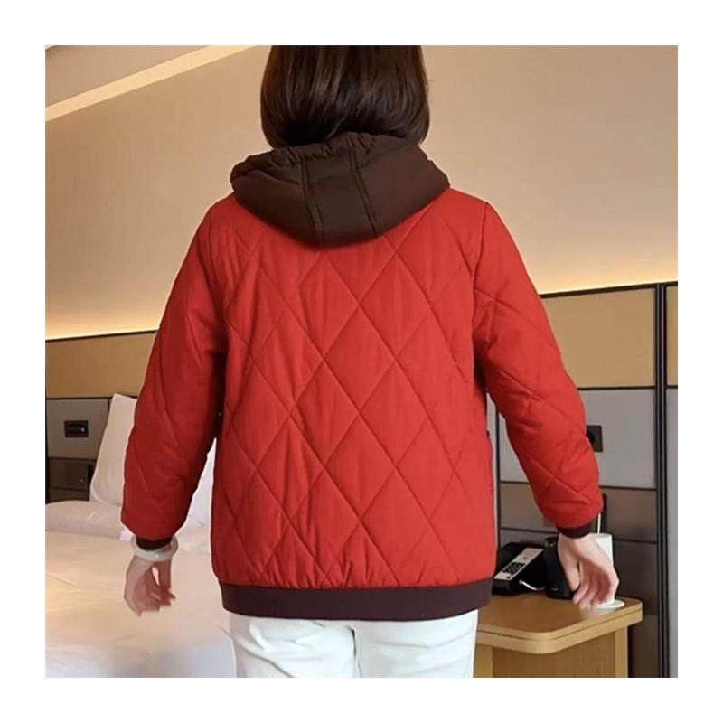 中老年人短款连帽外套女秋冬2024新款奶奶加厚棉服妈妈夹棉上衣,淘宝优惠券,粉丝福利购,淘宝优惠卷