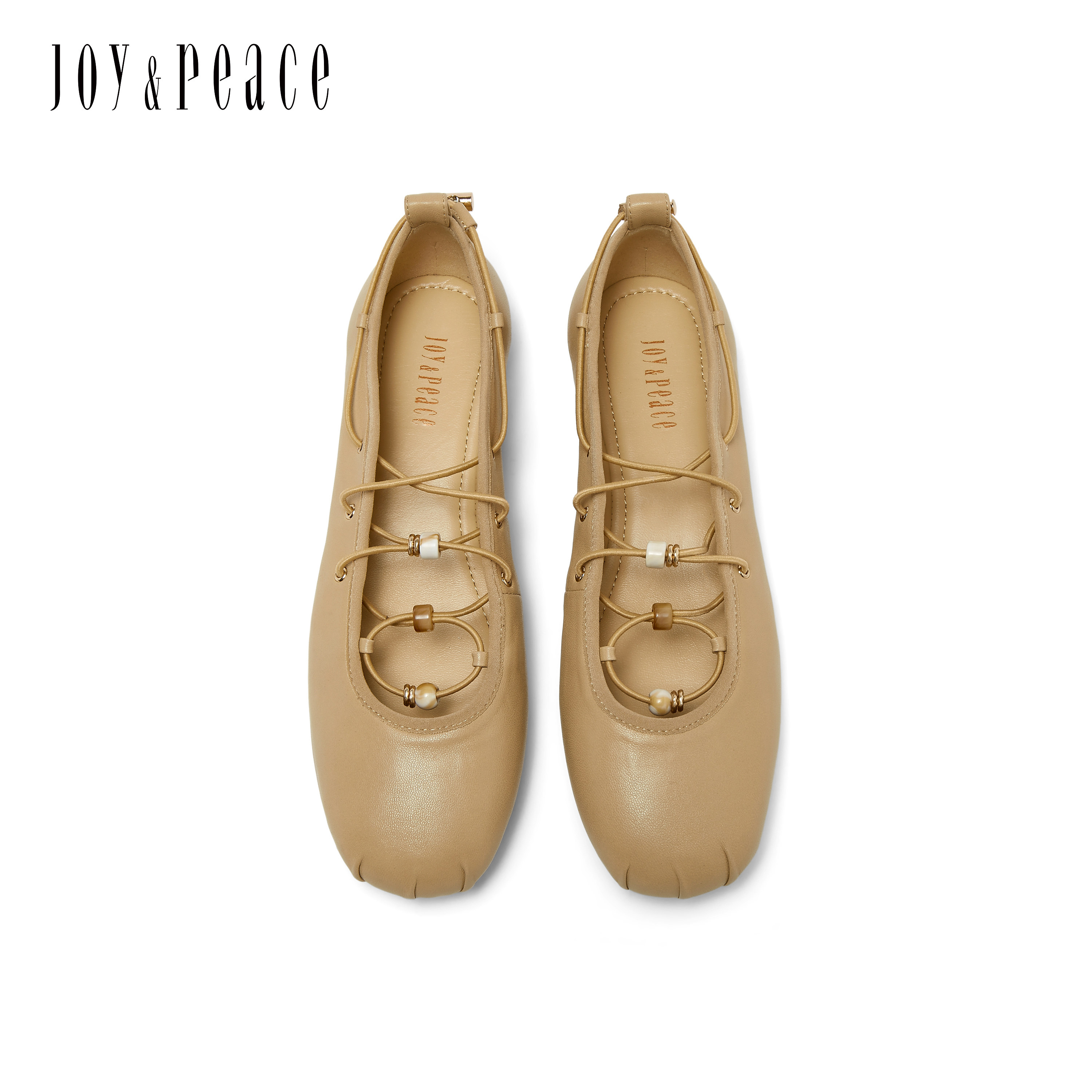 真美诗2026春季新款羊皮交叉绑带平底单鞋时尚芭蕾舞鞋女8TZ31AQ6,淘宝优惠券,粉丝福利购,淘宝优惠卷