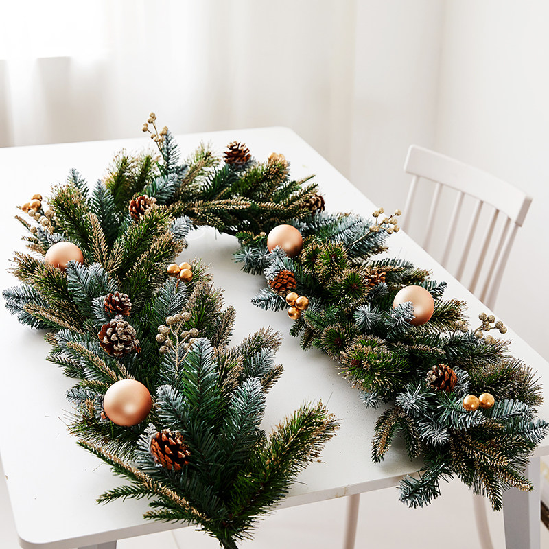 圣诞节装饰场景布置圣诞花环藤条门挂墙挂橱窗玻璃门上氛围感挂饰,淘宝优惠券,粉丝福利购,淘宝优惠卷