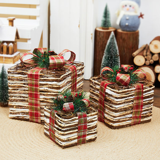 Chuduo Christmas decoration gift box scene ornaments