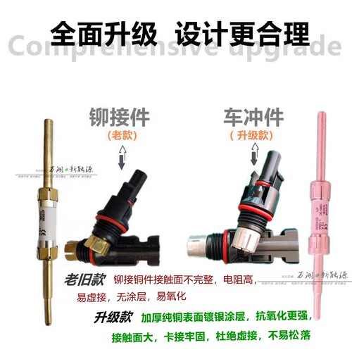光伏直流熔断器保险丝管连接器MC4光伏熔芯组件防水接头15A20A30A - 图2