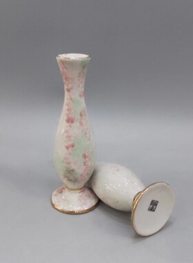醴陵老瓷器湖南省陶瓷研究所80年代结晶秞小花瓶中国醴陵特制款