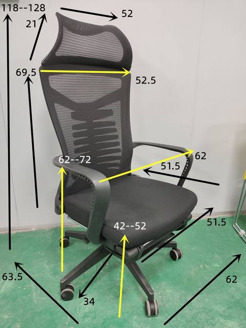 Cross-border ergonomic chair, computer office chair, lift, swivel footrest, lunch break chair, reclining waist-protecting gaming chair