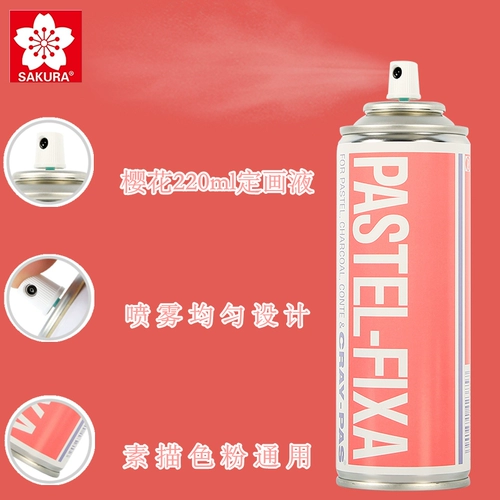 Японский мел, кисть, пигментированная гуашь, спрей, карандаш, защитная акварель, 220 мл, фиксация цвета