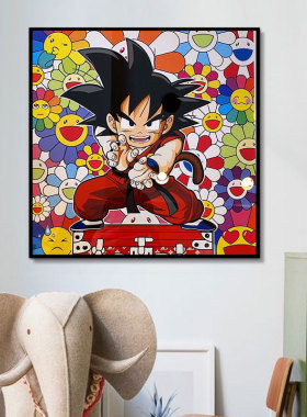 七龙珠龟仙屋孙悟空diy数字油画 手绘填色丙烯油彩画 日漫装饰画