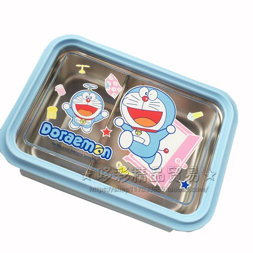 Детский ланч-бокс из нержавеющей стали для школьников, японская мультяшная обеденная тарелка