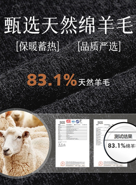 BM羊毛保暖护膝老寒腿膝盖防寒
