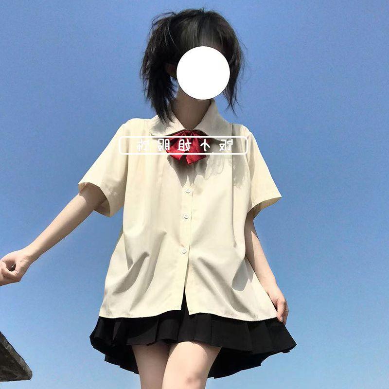 【】日制校供感原创jk制服衬衫女学生百搭基础款学院风衬衣