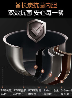 美的4升立体双热源加热IH电饭煲