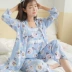 Đặc biệt hàng ngày quần áo tháng hè cotton mỏng phần ba bộ đồ ngủ cho bà bầu đồ ngủ cho con bú - Giải trí mặc / Mum mặc