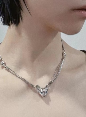 项链冷淡风甜酷锁骨链