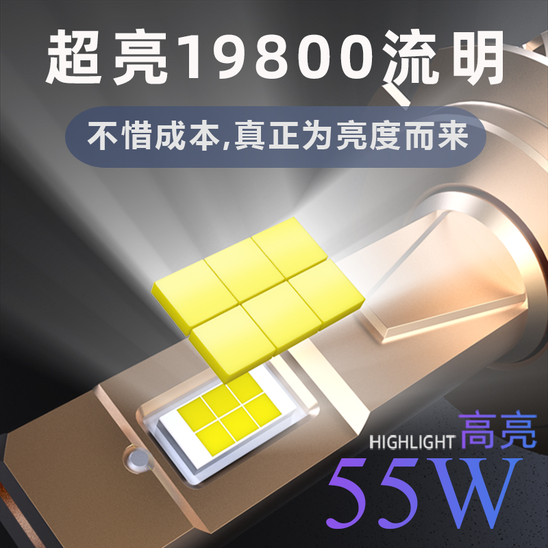 贝纳利黄龙300摩托车led大灯改装配件远光近光灯泡超亮强光车灯H7 - 图0