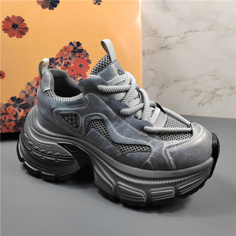 欧洲站真皮老爹鞋女2025新款厚底增高显脚小轻便透气休闲运动鞋潮,淘宝优惠券,粉丝福利购,淘宝优惠卷