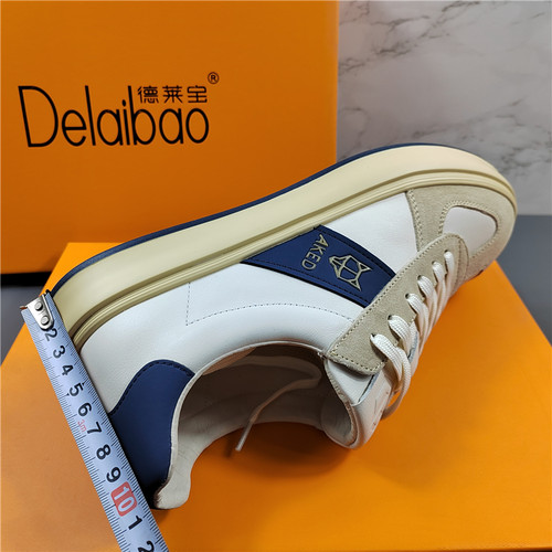 商场撤柜断码头层牛皮德训鞋男2026新款时尚百搭系带运动休闲鞋潮 - 图3