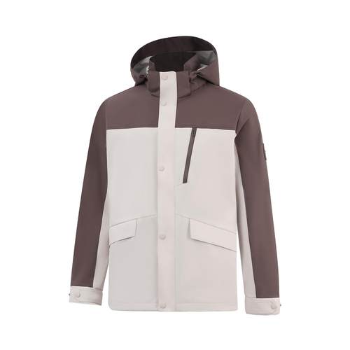 李宁正品2025新款男子加绒保暖梭织运动连帽夹克外套AFDVC63-3 - 图3