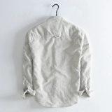 汉絮 Двухцветная демисезонная ретро вельветовая рубашка для отдыха, свободный крой