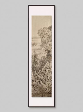 定制酒店新中式茶室装饰画别墅客厅背景墙多联组合挂画山水风景画