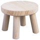 Low round stool, pure solid wood shoe changing stool