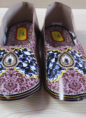 包邮七月女士仿真立体纸扎鞋纸质女鞋清明烧纸礼佛祈福节日用品