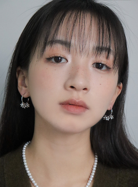 小众甜酷星星簇925银针耳钉女