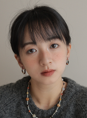 小众复古玛瑙串珠925银针耳钉女