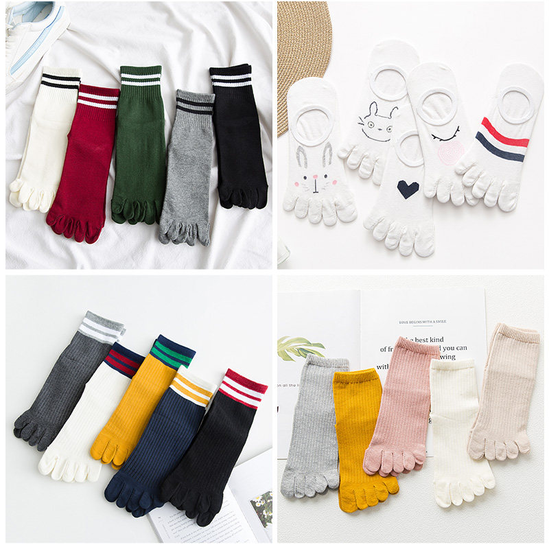 中筒纯棉春秋季分脚趾五指袜 mutesse短袜/打底袜/丝袜/美腿袜