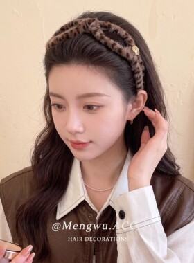 显脸小发箍高级感时尚洋气发卡气质拍照出片头箍眼镜发窟小众发饰