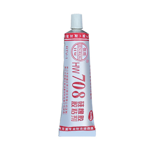 【708耐高温硅橡胶】黑色小支装防水专用密封玻璃胶固化胶粘剂 - 图1