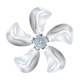 Thickened silver in various sizes, floor fan blades, industrial fan crawling electric fan aluminum blade accessories