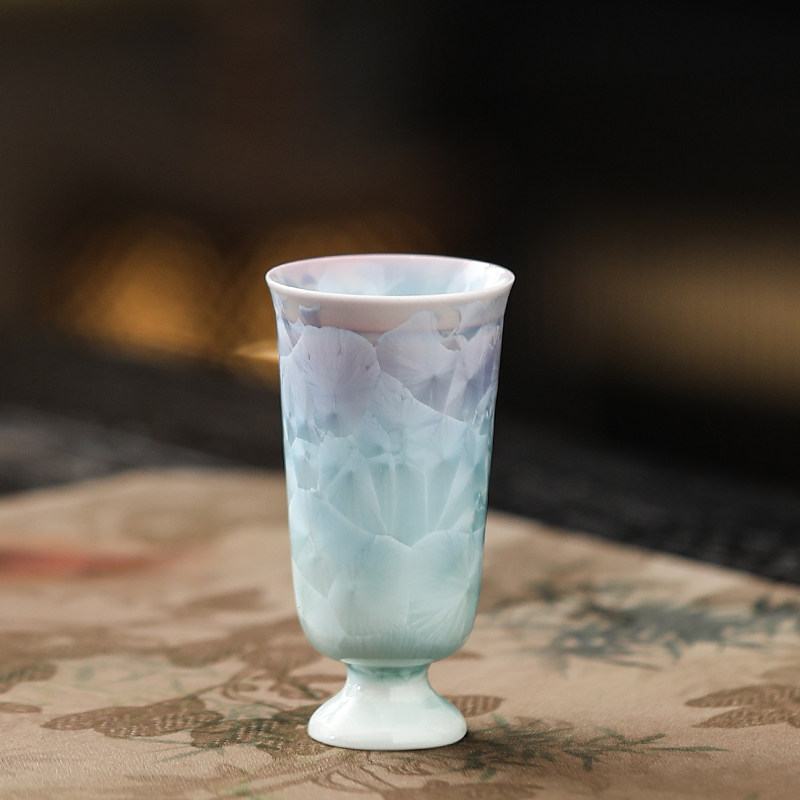 结晶釉渐变色窑变陶瓷闻香杯功夫茶具高脚杯品茗杯器具茶艺杯茶杯,淘宝优惠券,粉丝福利购,淘宝优惠卷