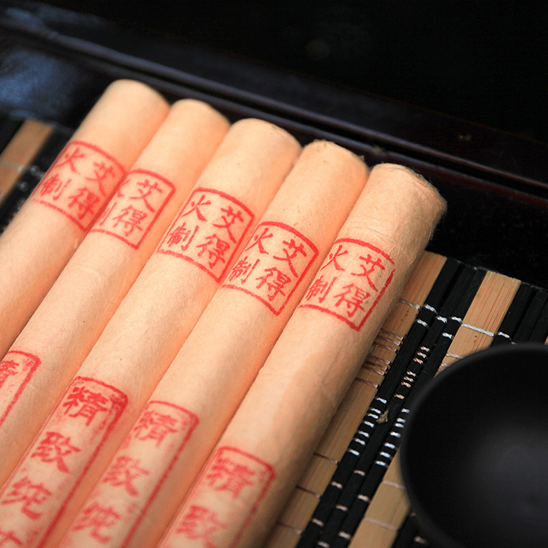 艾得火纯手工细艾条艾柱3年南阳艾绒柱艾段清艾条艾灸条_虎窝淘