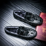 2024 Spring Men's Dou Doudou Shoes Кожаные социальные дух мальчики Lazy Shoes Tide Thos