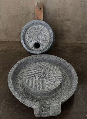 厨房新宠手工石磨家用迷你小摆件