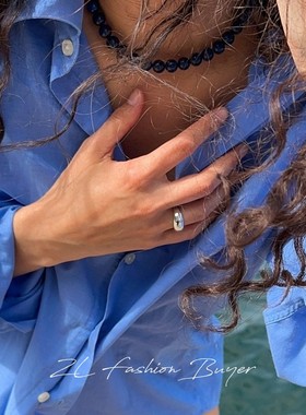 LieStudio高级简约圆环丹麦戒指