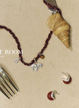 官方授权SOFT ROOM马上有钱编绳长项链小众设计感本命年马年高级