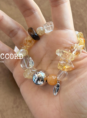 DACCORD天然黄水晶粉水晶手串