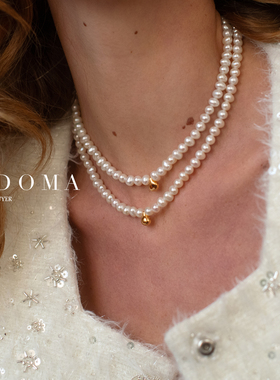 Savi同款天然珍珠串水滴吊坠项