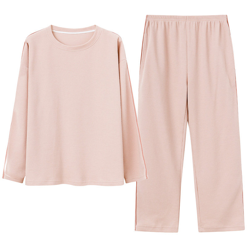 睡衣女士春秋款纯棉长袖女款秋季2025年新款全棉薄款华夫格家居服,淘宝优惠券,粉丝福利购,淘宝优惠卷