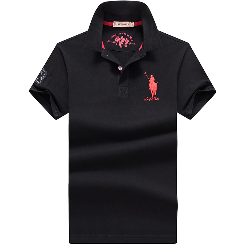 正品保罗男短袖翻领半袖衫polo衫 麦堡鹿T恤