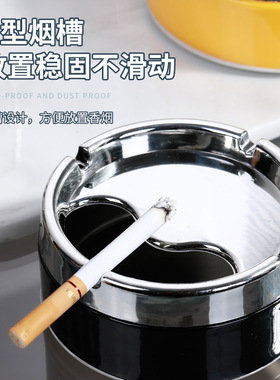 新创意烟灰缸带盖带有盖子的烟灰缸客厅家用车用带盖小巧室内防D