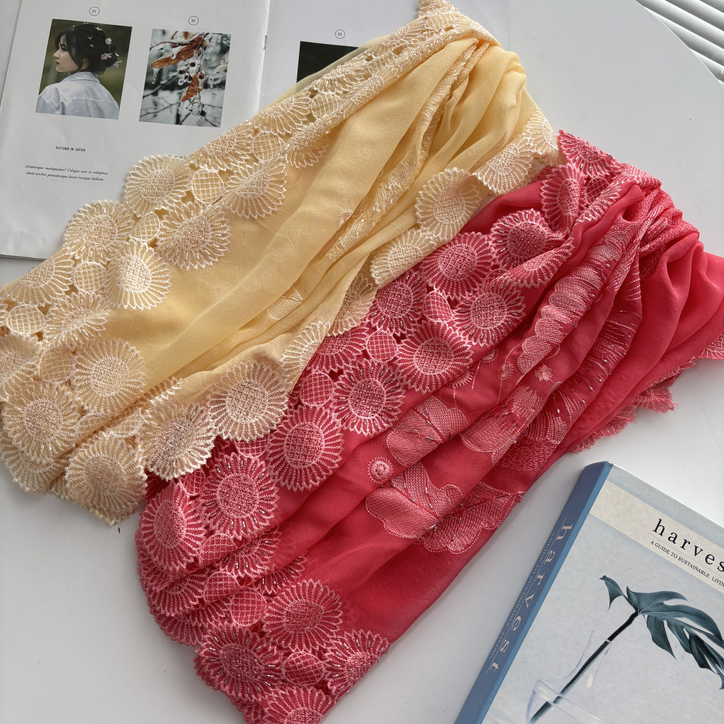 手工钉珠包头巾 重工刺绣精致时尚百搭真丝围巾丝巾女2A3/002020,淘宝优惠券,粉丝福利购,淘宝优惠卷