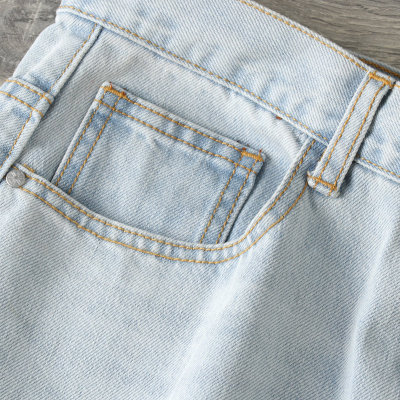 商场撤柜原售525元!重工水洗磨白夏季浅色宽松直筒牛仔裤男九分裤,淘宝优惠券,粉丝福利购,淘宝优惠卷