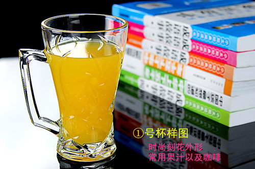 透明玻璃杯水杯时尚创意茶杯大号扎啤杯加厚耐热家用带把杯子 - 图3