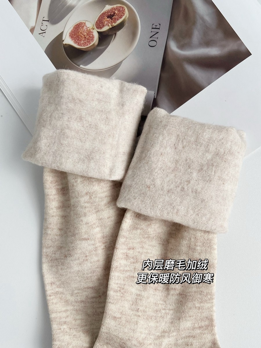 米图加绒含羊毛长袜~加厚保暖高筒过膝长筒袜子/堆堆小腿袜女秋冬,淘宝优惠券,粉丝福利购,淘宝优惠卷