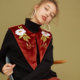 Kamo Original Retro Embroidered Versatile Velvet Fake Collar